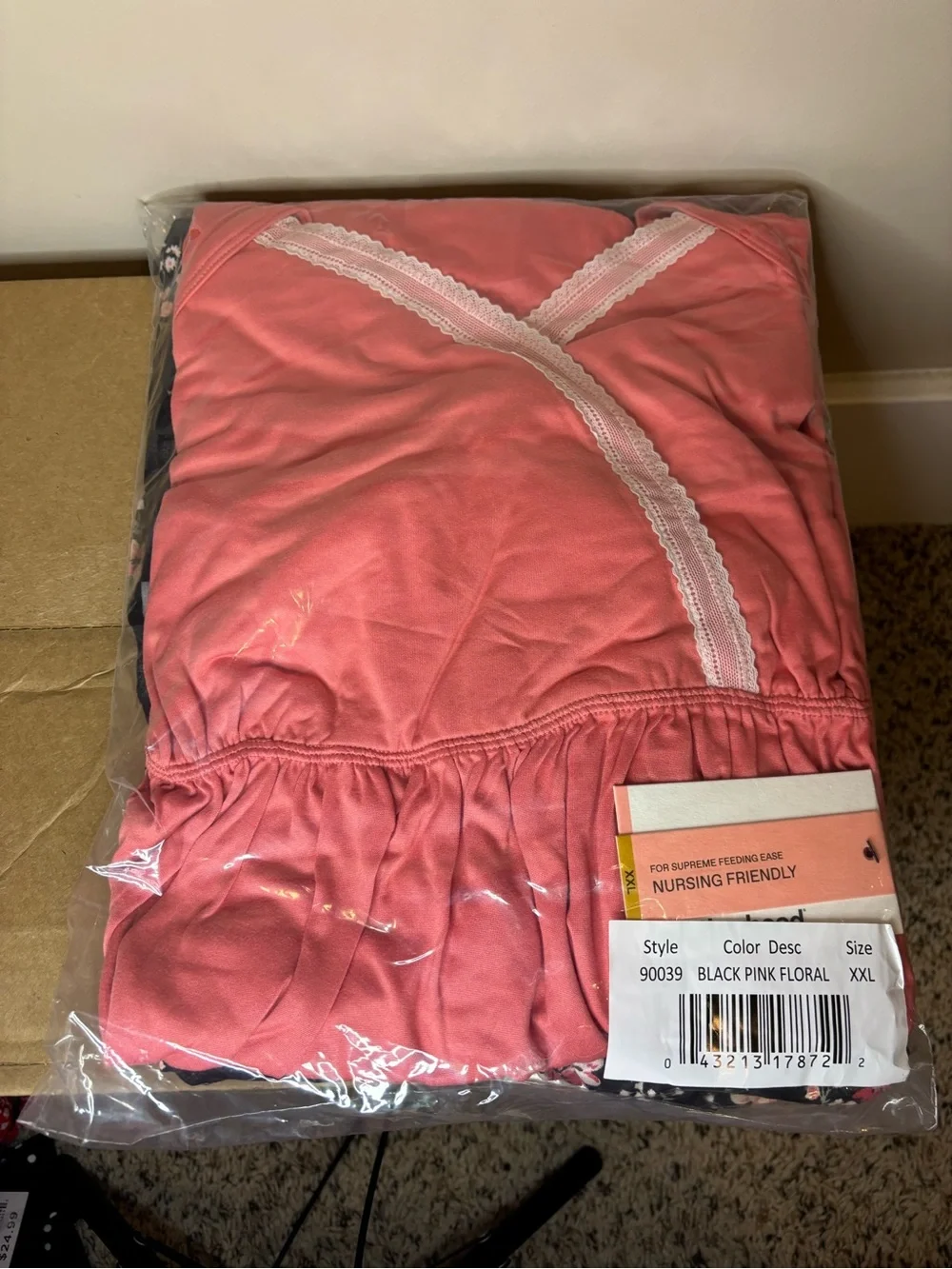 NEW Motherhood Maternity 2-Piece Nursing Nightgown & Robe Set – XXL